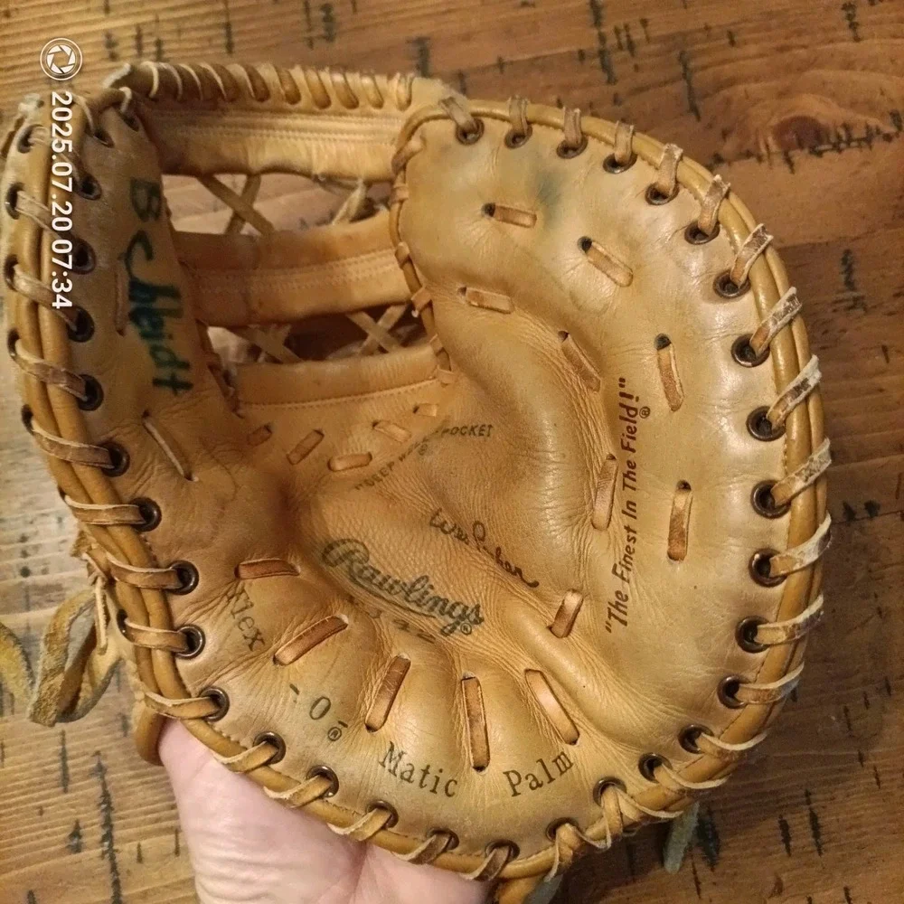 RAWLINGS FJ42 RH Thrower Mitt Glove Wes Parker Flex O Matic Palm Vintage A2